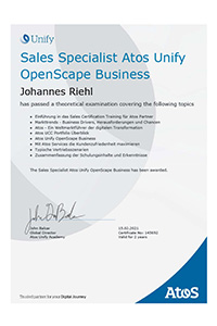 Sales Specialist Atos Unify OpenScape Business