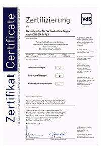 Dienstleister f&uuml;r Sicherheitsanlagen nach DIN EN 16763